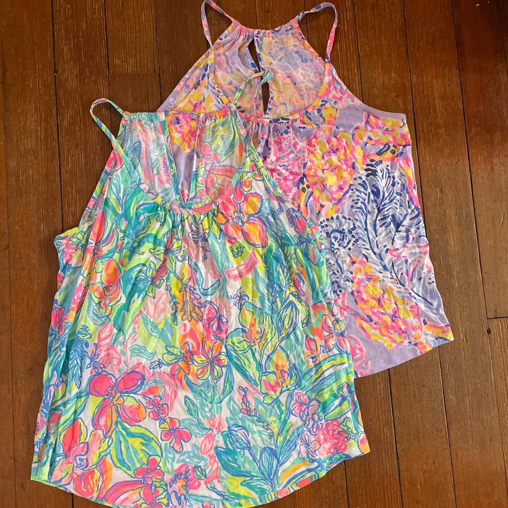 Lilly Pulitzer tank tops—bundle of 2–size small